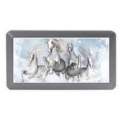 Awesome Running Horses In The Snow Memory Card Reader (mini) by FantasyWorld7