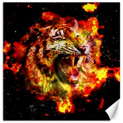 Fire Tiger Canvas 16  X 16   by stockimagefolio1