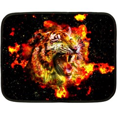 Fire Tiger Double Sided Fleece Blanket (mini) 