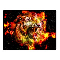 Fire Tiger Fleece Blanket (small) by stockimagefolio1