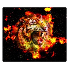 Fire Tiger Double Sided Flano Blanket (small)  by stockimagefolio1