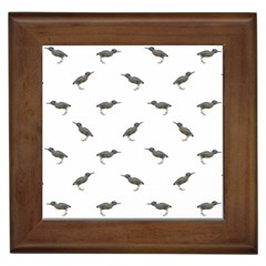 Exotic Birds Motif Pattern Framed Tiles