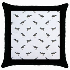 Exotic Birds Motif Pattern Throw Pillow Case (black) by dflcprints