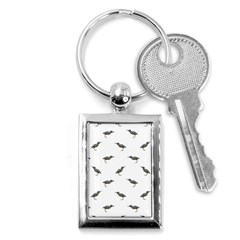 Exotic Birds Motif Pattern Key Chains (Rectangle) 