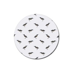 Exotic Birds Motif Pattern Rubber Coaster (round)  by dflcprints