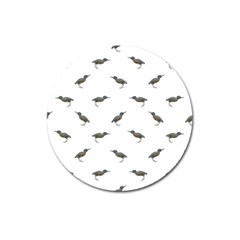 Exotic Birds Motif Pattern Magnet 3  (round) by dflcprints