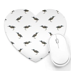 Exotic Birds Motif Pattern Heart Mousepads by dflcprints