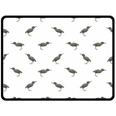 Exotic Birds Motif Pattern Fleece Blanket (Large) 