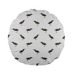 Exotic Birds Motif Pattern Standard 15  Premium Flano Round Cushions by dflcprints