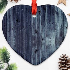 Grey Fence 2 Heart Ornament (two Sides) by trendistuff