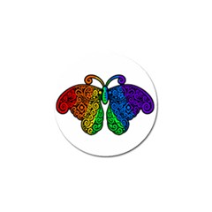 Rainbow Butterfly  Golf Ball Marker by Valentinaart