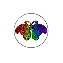 Rainbow Butterfly  Hat Clip Ball Marker (10 Pack) by Valentinaart