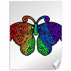 Rainbow Butterfly  Canvas 36  X 48   by Valentinaart