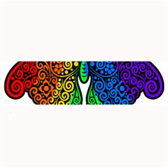 Rainbow Butterfly  Large Bar Mats by Valentinaart