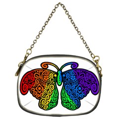 Rainbow Butterfly  Chain Purses (one Side)  by Valentinaart