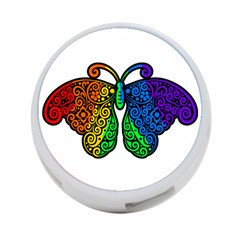 Rainbow Butterfly  4-port Usb Hub (one Side) by Valentinaart