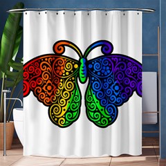 Rainbow Butterfly  Shower Curtain 60  X 72  (medium)  by Valentinaart