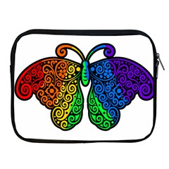 Rainbow Butterfly  Apple Ipad 2/3/4 Zipper Cases by Valentinaart