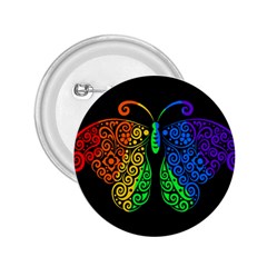 Rainbow Butterfly  2 25  Buttons by Valentinaart