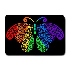 Rainbow Butterfly  Plate Mats by Valentinaart