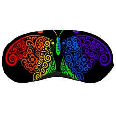 Rainbow Butterfly  Sleeping Masks by Valentinaart