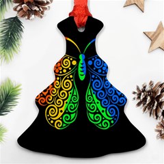 Rainbow Butterfly  Ornament (christmas Tree)  by Valentinaart