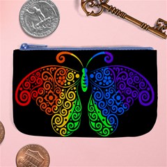 Rainbow Butterfly  Large Coin Purse