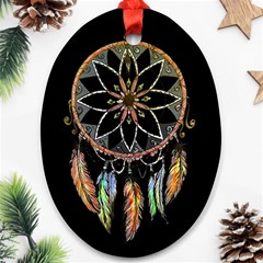 Dreamcatcher  Oval Ornament (two Sides) by Valentinaart