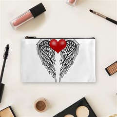 Angel Heart Tattoo Cosmetic Bag (small)  by Valentinaart