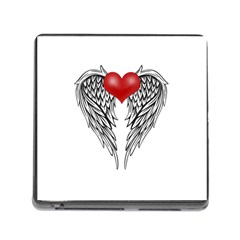 Angel Heart Tattoo Memory Card Reader (square) by Valentinaart