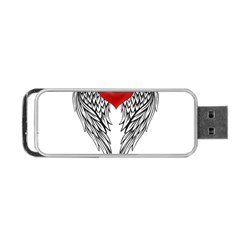 Angel Heart Tattoo Portable Usb Flash (one Side) by Valentinaart