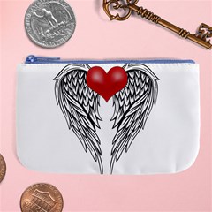 Angel Heart Tattoo Large Coin Purse by Valentinaart