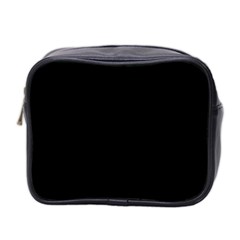 Black Mini Toiletries Bag 2-side by digitaldivadesigns