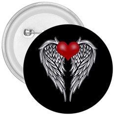 Angel Heart Tattoo 3  Buttons by Valentinaart