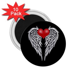 Angel Heart Tattoo 2 25  Magnets (10 Pack)  by Valentinaart