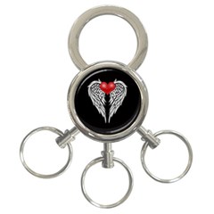 Angel Heart Tattoo 3-ring Key Chains by Valentinaart