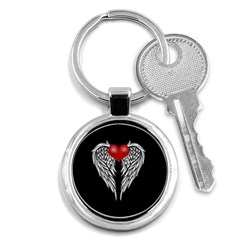 Angel Heart Tattoo Key Chains (round)  by Valentinaart