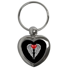 Angel Heart Tattoo Key Chains (heart)  by Valentinaart