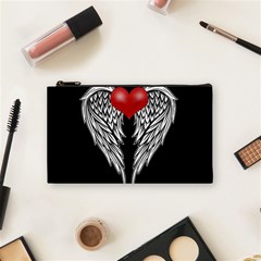 Angel Heart Tattoo Cosmetic Bag (small)  by Valentinaart