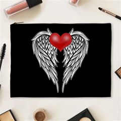 Angel Heart Tattoo Cosmetic Bag (xl) by Valentinaart