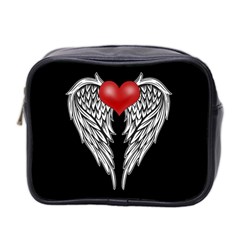 Angel Heart Tattoo Mini Toiletries Bag 2-side by Valentinaart