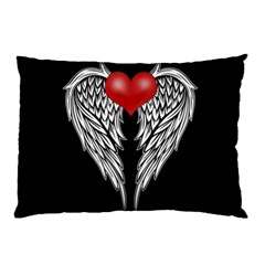 Angel Heart Tattoo Pillow Case (two Sides) by Valentinaart