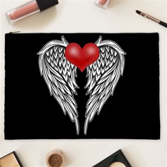 Angel Heart Tattoo Cosmetic Bag (xxl)  by Valentinaart