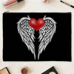 Angel Heart Tattoo Cosmetic Bag (xxxl)  by Valentinaart