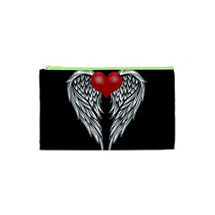 Angel Heart Tattoo Cosmetic Bag (xs) by Valentinaart