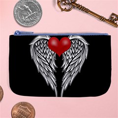 Angel Heart Tattoo Large Coin Purse by Valentinaart