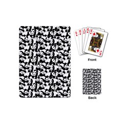 Panda Pattern Playing Cards (mini)  by Valentinaart