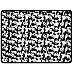 Panda Pattern Double Sided Fleece Blanket (large)  by Valentinaart