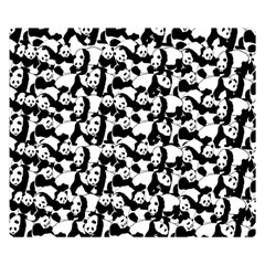 Panda Pattern Double Sided Flano Blanket (small)  by Valentinaart