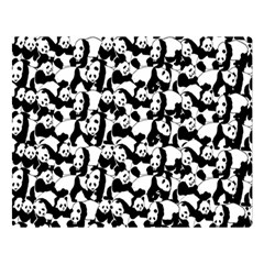 Panda Pattern Double Sided Flano Blanket (large)  by Valentinaart